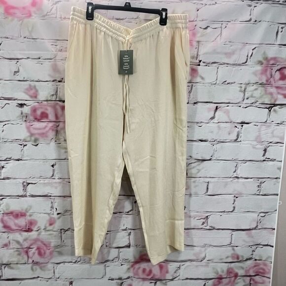 🔥🔥5 for $25🔥🔥 H&M NWT Women's Elastic Waist Drawstring Tapered pants Size XL - Picture 3 of 9